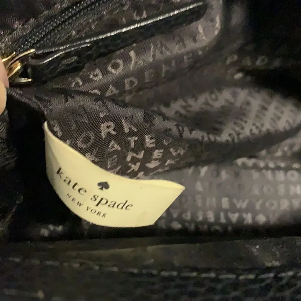 Kate Spade Chantal Bridge black leather bow satchel bag